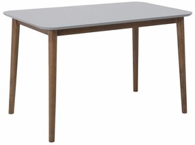 Τραπέζι Berwyn 955, Σκούρο ξύλο, Γκρι, 73x77x118cm, 18 kg, Ινοσανίδες μέσης πυκνότητας, Ξύλο, Ξύλο: Καουτσούκ | Epipla1.gr