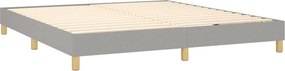 vidaXL Κρεβάτι Boxspring με Στρώμα Αν. Πράσινο 160x200εκ Υφασμάτινο