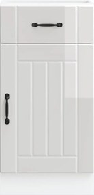 vidaXL ντουλάπι βάσης κουζίνας Lucca Λευκό Υψηλής στιλπνότητας