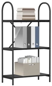 vidaXL Ράφι Βιβλίων Μαύρη δρυς 60 x 30 x 109 εκ Επεξεργασμένο ξύλο