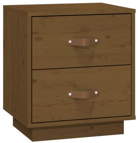 vidaXL Κομοδίνα 2 τεμ. Καφέ Μελί 40x34x45 εκ. από Μασίφ Ξύλο Πεύκου
