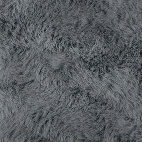 vidaXL Χαλιά Ψεύτικου Κουνελιού Olite Ανθρακί Ø 200 εκ. Πολυεστέρας