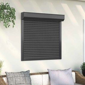 vidaXL Ρολό εισόδου Ανθρακί 100 x 100 cm Αλουμίνιο και Πολυουρεθάνη