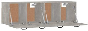 vidaXL Ντουλάπια Τοίχου 2 τεμ. Γκρι Σκυρ. 80x35x36,5 εκ. Επεξ. Ξύλο