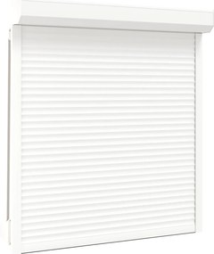 vidaXL Ρολό εισόδου Λευκός 130 x 140 cm Αλουμίνιο και Πολυουρεθάνη