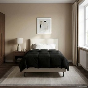 vidaXL Χειμερινό Παπλωματοθήκη 155 x 220 cm Χειμώνας Μαύρο Αναπνεύσιμο