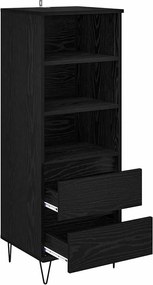 vidaXL Highboard Μαύρη Οξυά 40 x 36 x 110 εκ. Επεξεργασμένο ξύλο