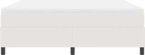 vidaXL Κρεβάτι με ελατήρια Κρέμα και Λευκό 180 x 200 cm