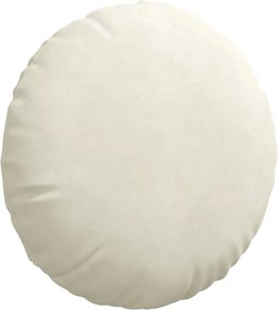vidaXL Μαξιλάρια καθισμάτων 2 pcs Κρεμ Ø50 x 19 εκ Βελούδο