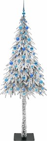 vidaXL Χριστουγεννιάτικο Δέντρο με 300 LED Λευκό 210 cm ΠΕ και Ατσάλι