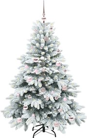 vidaXL Τεχνητό Χριστουγεννιάτικο Δέντρο Λευκό 150 cm ΠΕ και PVC