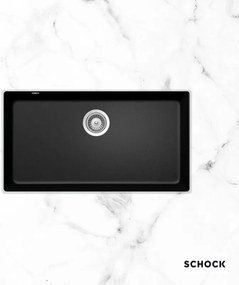 SCHOCK Cristadur Mono Puro Υποκαθήμενος Νεροχύτης 83,8x46,9εκ Μαύρος