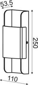 Μοντέρνα απλίκα Led 12W 1080Lm 3000K θερμό φως με δύο δυνατότητες τοποθέτησης