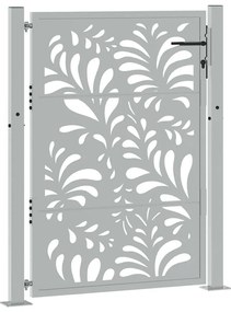vidaXL Πύλη κήπου 105x130 cm από χάλυβα με κυματοειδές σχέδιο