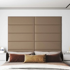 vidaXL Κεφαλάρι Τοίχου 12 pcs Καπουτσίνο 90 x 30 cm ύφασμα