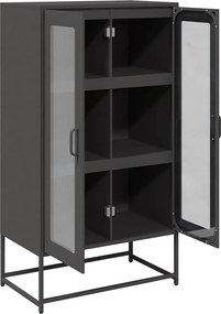 vidaXL Highboard Μαύρο 68x39x123 cm Χάλυβας