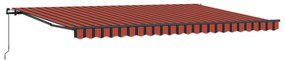 vidaXL Ανασυρόμενη τέντα μωβ και καφέ 500x300 εκ.