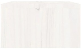 vidaXL Βάση Οθόνης Λευκή 100x27x15 εκ. από Μασίφ Ξύλο Πεύκου