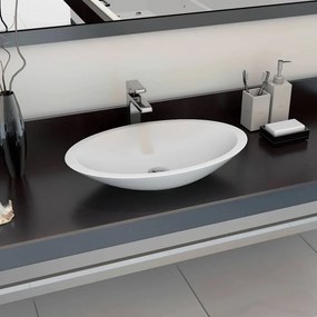 vidaXL Νιπτήρας Λευκός 59,3x35,1x10,7 εκ. Συνθετικός Τεχνητό Μάρμαρο