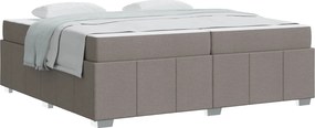 vidaXL Σκελετός Κρεβατιού Taupe 200 x 200 cm ύφασμα