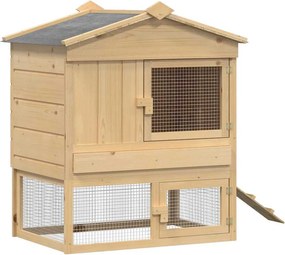 vidaXL Κοτέτσι Καφέ 75 x 60 x 89 εκ Μασίφ Ξύλο Πεύκου