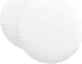 vidaXL Μαξιλάρια καθισμάτων 2 pcs Λευκό Ø60 x 21 εκ ύφασμα