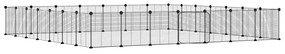 vidaXL Κλουβί Κατοικίδιων με 28 Πάνελ + Πόρτα Μαύρο 35 x 35εκ Ατσάλινο