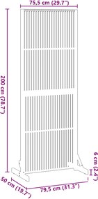 vidaXL Οθόνη Ιδιωτικότητας Καφέ 79,5 x 50 x 200 εκ.