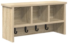 vidaXL Τοίχου Κρεμάστρα Sonoma Δρυς 50 x 16 x 26 εκ Επεξεργασμένο ξύλο