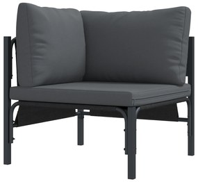 vidaXL Σετ Καναπέ Κήπου 11 pcs Ανθρακί Ατσάλι