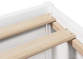 Σκελετός Κρεβ. Χωρίς Στρώμα Λευκό 90x200 εκ Μασίφ Πεύκο 3323465
