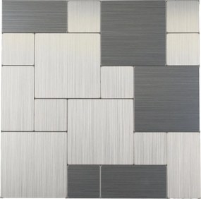 Αυτοκόλλητα Πλακάκια (Σετ 4τμχ) L-C Travertin Chrome 1770162