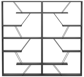 Βιβλιοθήκη Tars ανθρακί-μαύρο 168x24x157εκ 168x24x157 εκ.