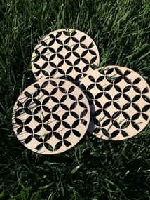 Intra απο ξύλο plywood 3mm-4mm πάχος - Shippo Pattern Trivets Δίασταση 30x30 cm Intraeaxys-d1lm2yzo