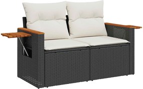 vidaXL Σετ Καναπέ Κήπου 11 pcs Μαύρο συνθετικό ρατάν