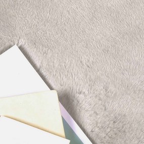 vidaXL Χαλιά Ψεύτικου Κουνελιού Olite Μπεζ 50 x 80 cm Πολυεστέρας