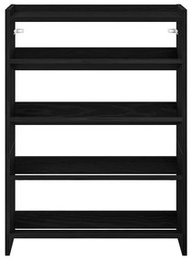 Ράφι παπουτσιών Μαύρο 60x25x81 cm Κατασκευασμένο ξύλο - Μαύρο