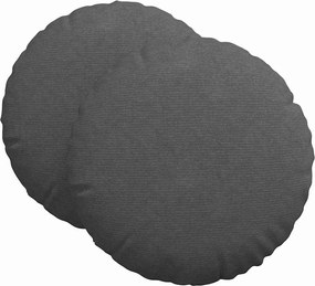 vidaXL Μαξιλάρια καθισμάτων 2 pcs Σκούρο Γκρι Ø 80 cm