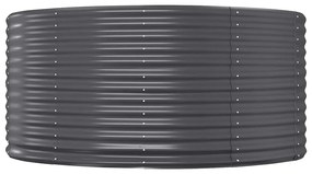 vidaXL Ζαρντινιέρα Ανθρακί 212x140x68εκ Γαλβανισμένος χάλυβας