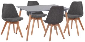 ΣΕΤ ΤΡΑΠΕΖΑΡΙΑΣ 5ΤΜΧ VEGAS HM21177 MDF TOP ΣΕ ΓΚΡΙ--ΥΦΑΣΜΑ ΣΕ ΓΚΡΙ