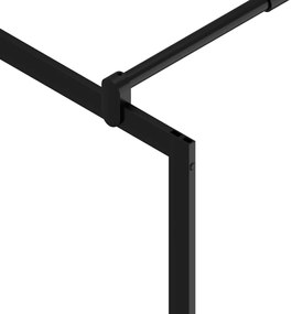 vidaXL Διαχωριστικό Ντουζιέρας Μαύρο 115 x 195 εκ. Διαφανές Γυαλί ESG