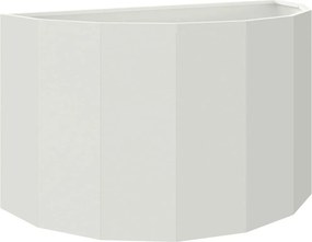 vidaXL Γλάστρα Λευκό 90 x 45 x 50 εκ. Ατσάλι