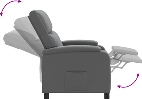 vidaXL Αναπαυτική Καρέκλα Γκρι Τεχνητό Δέρμα