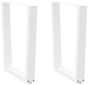vidaXL Πόδια Τραπεζαρίας Σχήματος V 2 τεμ. Λευκά 60x(72-73,3) εκ. Ατσάλι