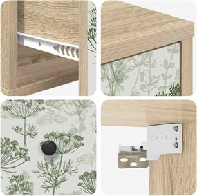 vidaXL Τοίχου κομοδίνο GOTHA Sonoma Δρυς 36 x 33 x 25 εκ.