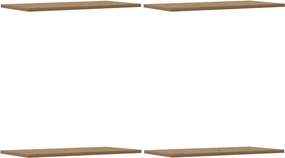vidaXL Ράφια Τοίχου 4 τεμ. Artisan Δρυς 60x30x1,5εκ. από Επεξεργ. Ξύλο