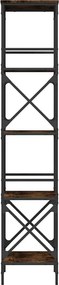 vidaXL Βιβλιοθήκη 5 Επιπέδων Καπνιστή Δρυς 59x35x171 εκ. Επεξεργ. Ξύλο