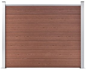 vidaXL Πάνελ Περίφραξης Καφέ 180 x 146 εκ. από WPC