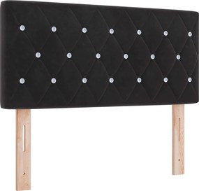 vidaXL Κρεβάτι box spring με στρώμα Μαύρο 100 x 200 cm Βελούδο