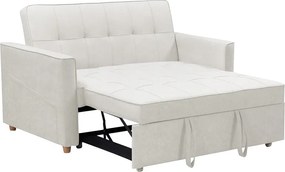 Καναπές-κρεβάτι Commit pakoworld 2θέσιος ύφασμα σε μπεζ-γκρι απόχρωση 142x93x90εκ